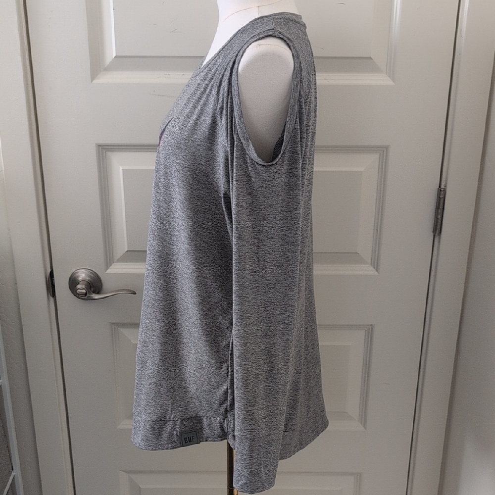FANATICS Buffalo Bills Cold Shoulder Top with Bills Logo Gray Size XL - Picture 4 of 11